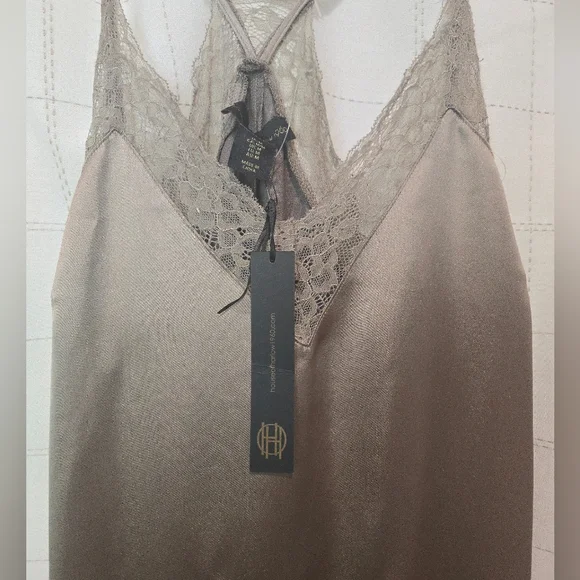 House Of Harlow Satin Effect Slip Dress - Picture 2 of 11